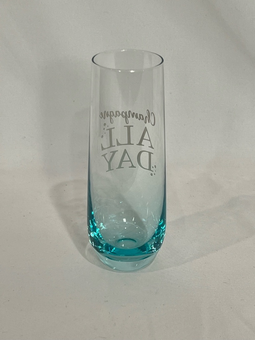 Champagne All Day Tall Champagne Flute - Teal Accent - Picture 4 of 6